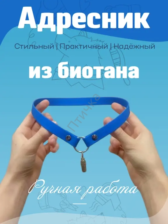 Адресник для кошек и собак, прогулочный из биотана